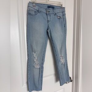 Celebrity Pink Blue Striped Skinny Jeans